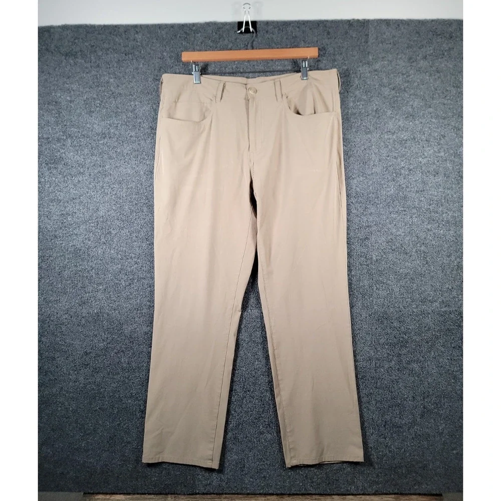 Callaway Golf Pants Mens 36x30 (Fits 36x27.5) Khaki Straight Flat Front Stretch